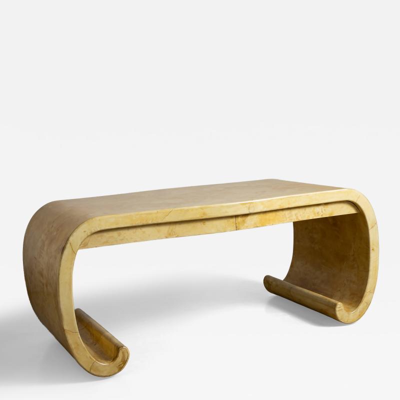 Parchment Covered Desk attributed to Karl Springer 1960 80s