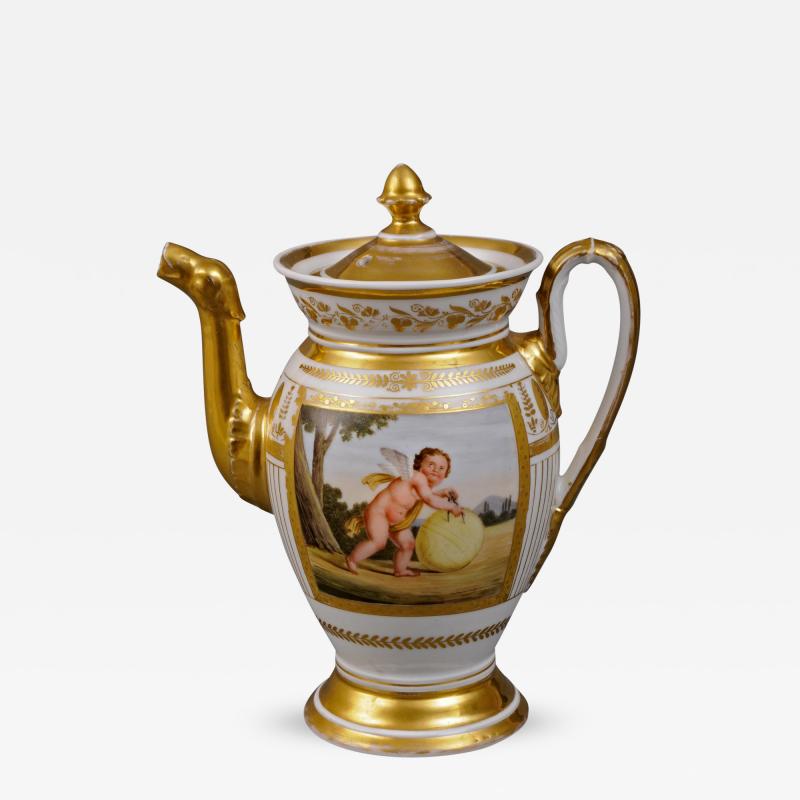 Paris Porcelain Coffee Pot Circa 1810