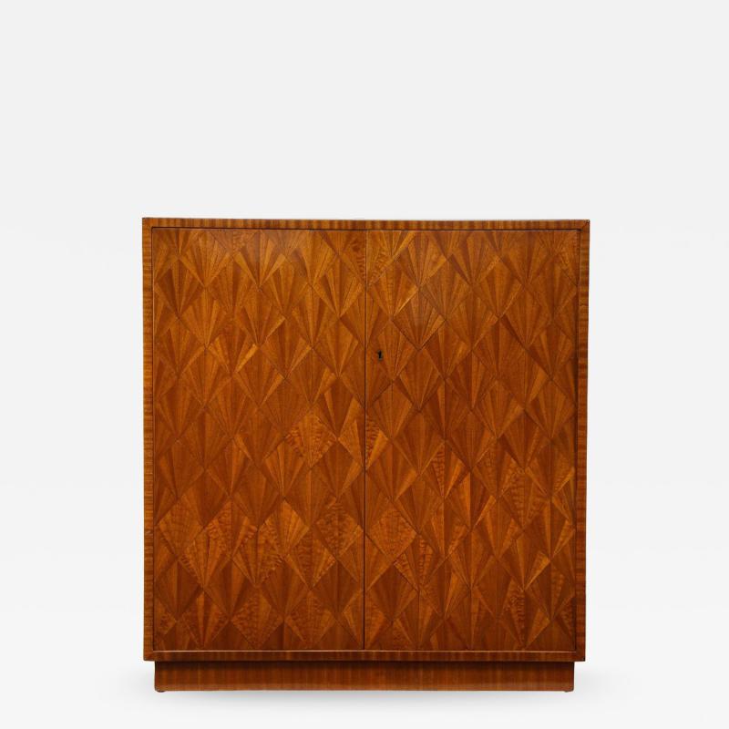 Parquetry Sycamore Cabinet in the Jean Michel Frank Manner