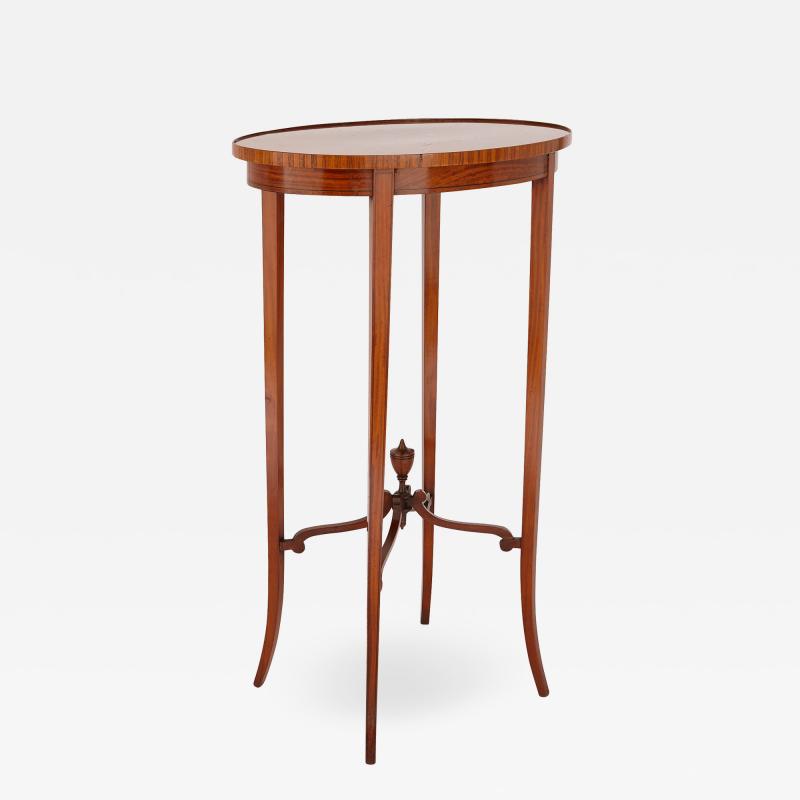Parquetry circular side table