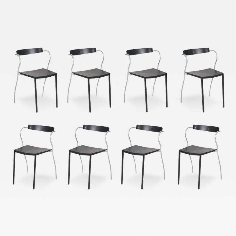 Pascal Mourgue Set of Eight Pascal Mourgue for Artelano Rio Side or Dining Chairs France 1990s