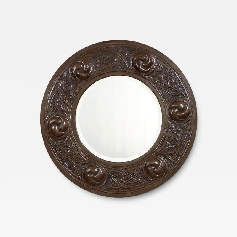 Patinated Repousee Mirror