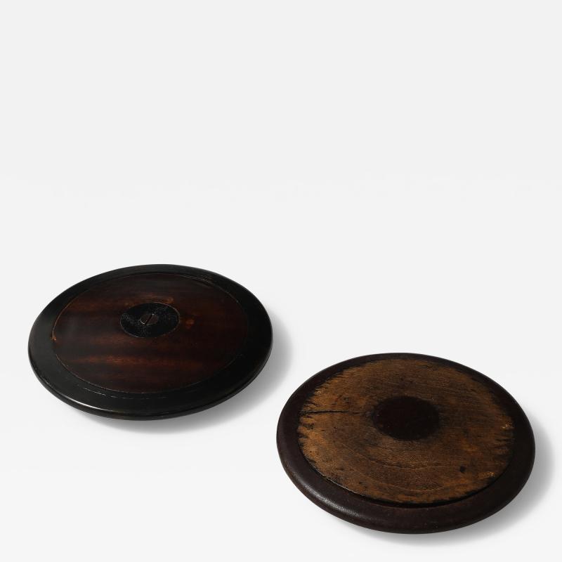 Patinated Wood and Metal Discus Finland 20th C