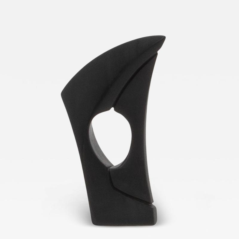 Patrick Coard Modern Abstract Sculpture in Black Oak by Patrick Coard Paris