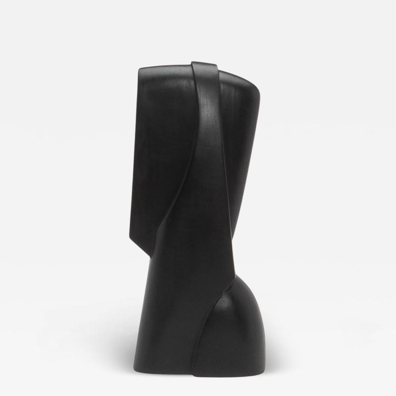 Patrick Coard Modern Abstract Sculpture in Black Oak by Patrick Coard Paris