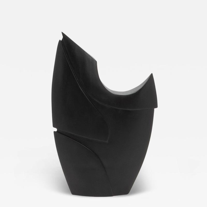 Patrick Coard Modern Abstract Sculpture in Black Oak by Patrick Coard Paris