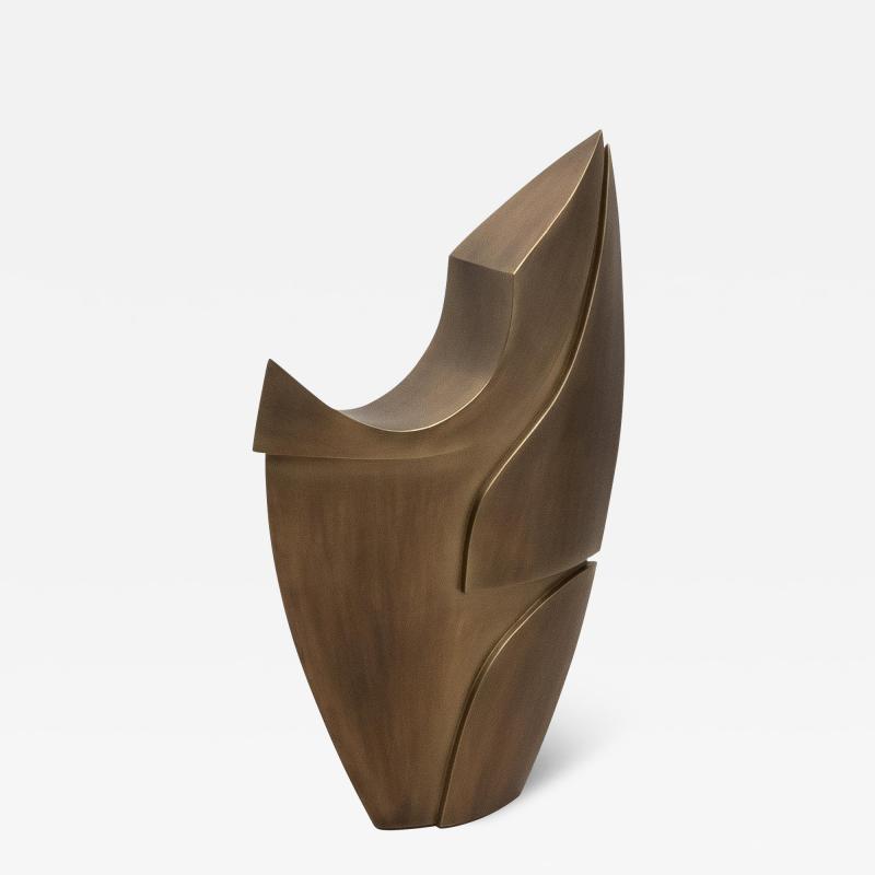 Patrick Coard Modern Abstract XL Sculpture in Bronze Patina Brass by Patrick Coard Paris