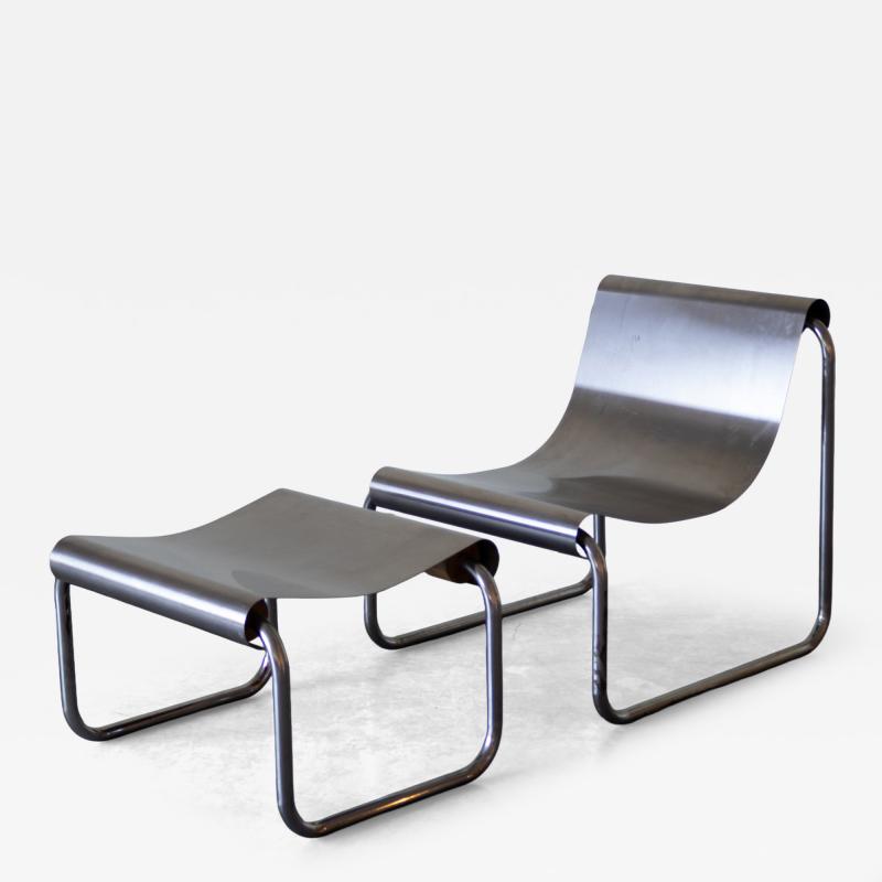 Patrick Gingembre Armchair and Ottoman by Patrick Gingembre France 1970s