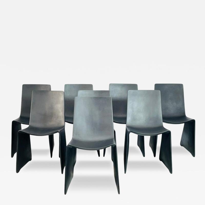 Patrick Naggar Eight Positano Black Foundry Dining Chairs by Patrick Naggar for Ralph Pucci