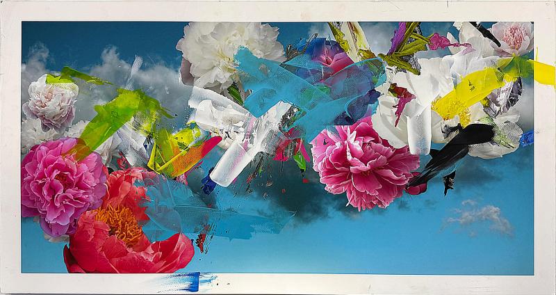 Paul Andre Larocque Paul Andre Larocque Floral Mixed Media Painting 2020 Signed