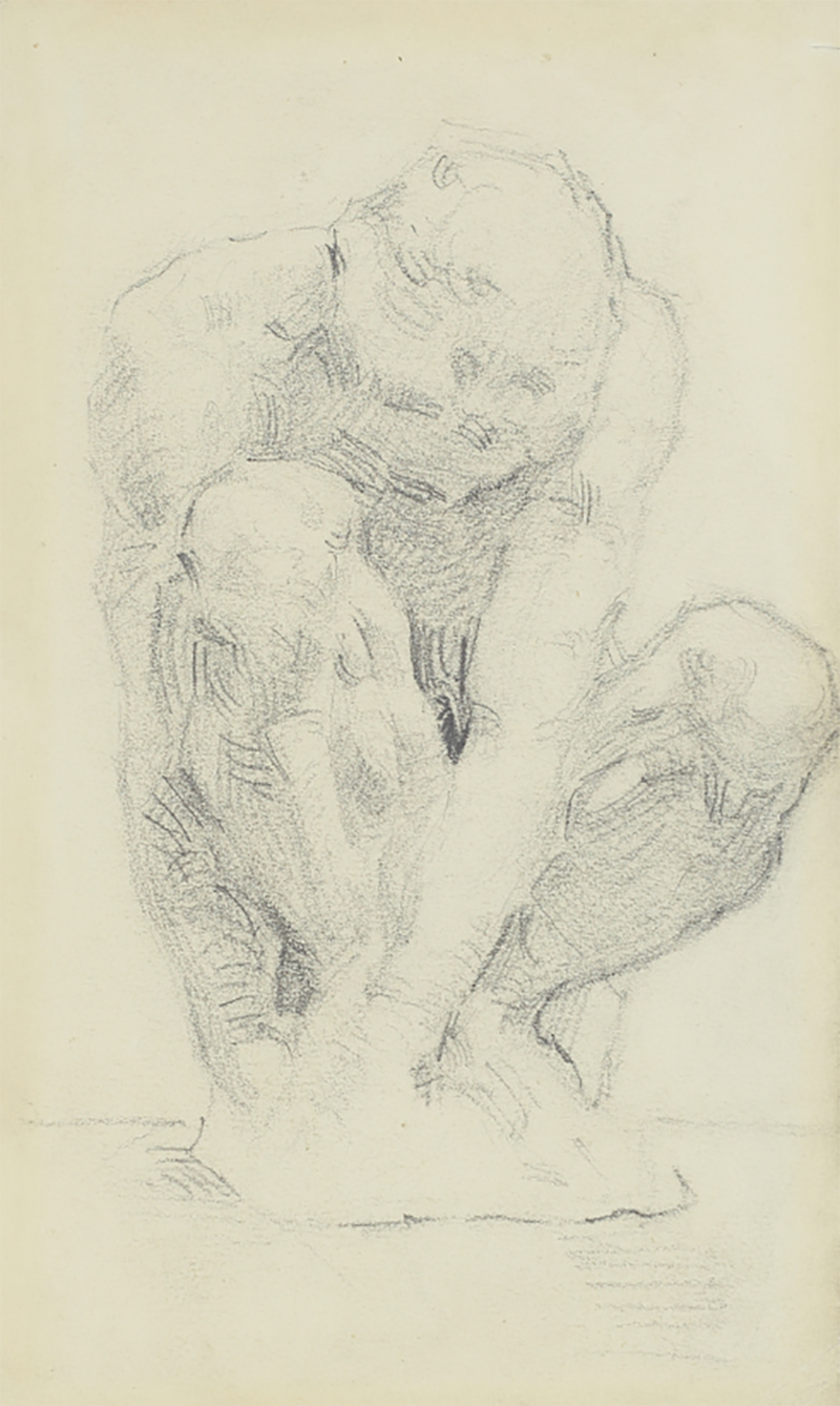 Paul C zanne Study after a sculpture of Atlas crouching Year unknown