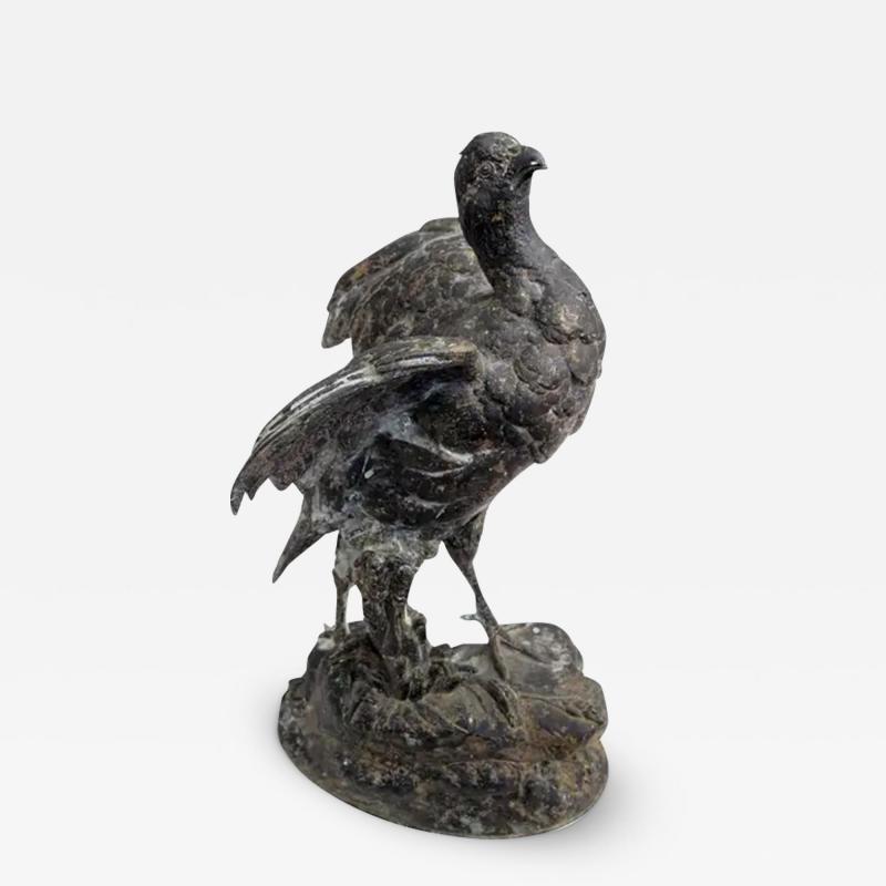 Paul Comolera Finely Rendered French Spelter Figure of a Pheasant Signature P Comolera