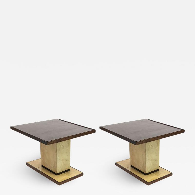 Paul Dupr Lafon Dupre Lafon pair of makassar and parchemin side table