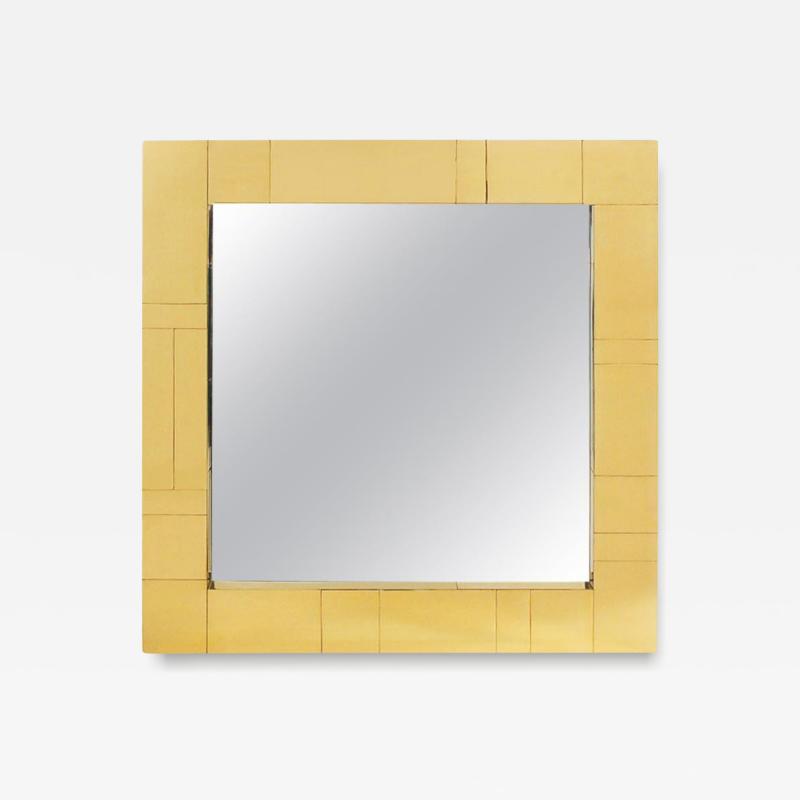 Paul Evans Brass Midcentury Square Cityscape Mirrors in the Style of Paul Evans