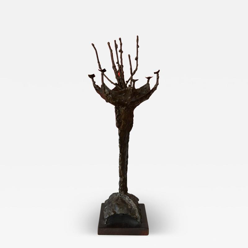 Paul Evans Brutalist Bronze Sculpture by Ralph Tazian