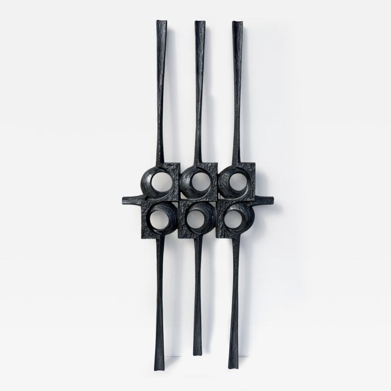 Paul Evans Brutalist Cast Aluminum Door Decor Wall Sculpture