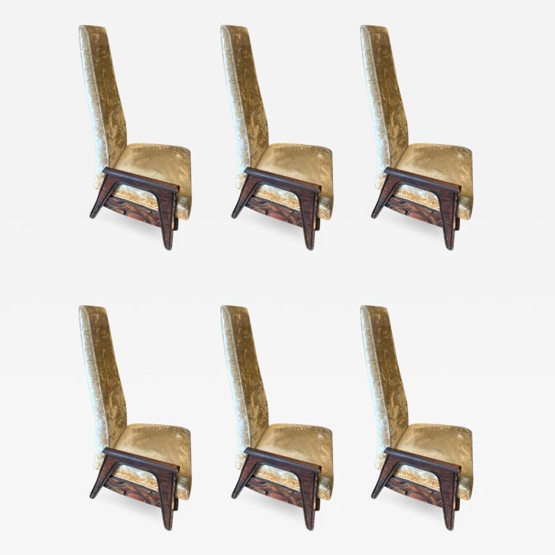 Paul Evans EXCEPTIONAL SUITE OF SIX BRUTALIST DINING CHAIRS IN THE MANNER OF PAUL EVANS