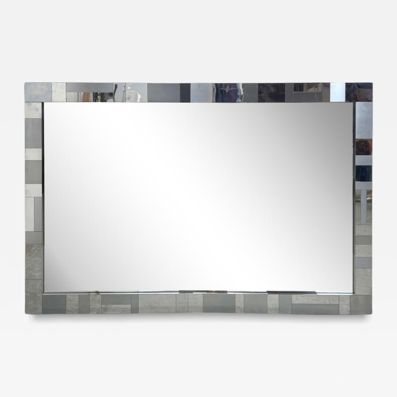 Paul Evans MONUMENTAL SATIN POLISHED CHROME CITYSCAPE MIRROR BY PAUL EVANS