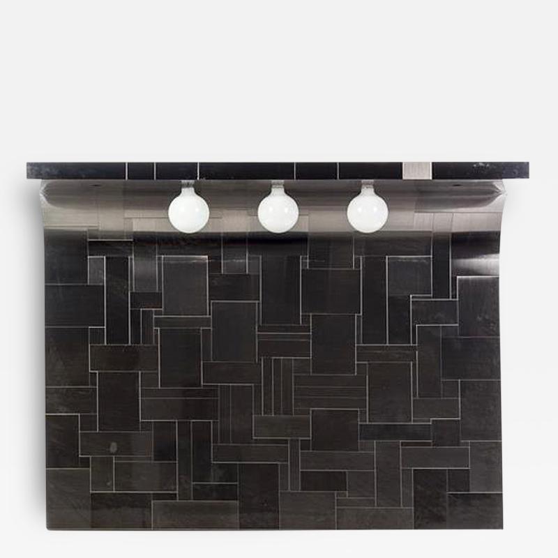 Paul Evans One of the Pair Cityscape Headboard with Lights Paul Evans for Directional