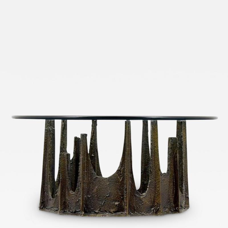 Paul Evans PAUL EVANS IMPOSTO ON IRON STALAGMITE COFFEE TABLE