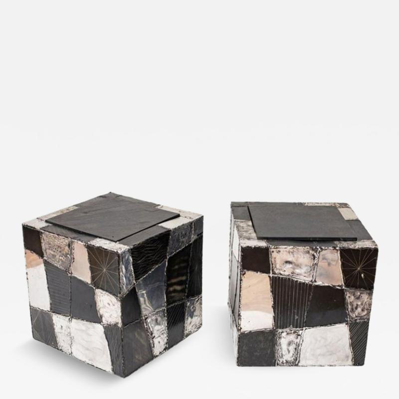 Paul Evans Pair of Argente Cubes Model PE 37 by Paul Evans
