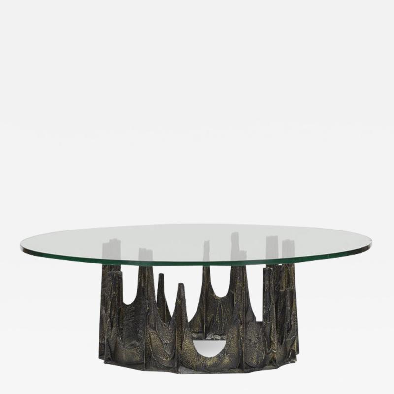 Paul Evans Paul Evans Bronze and Glass Stalagmite Coffee Table