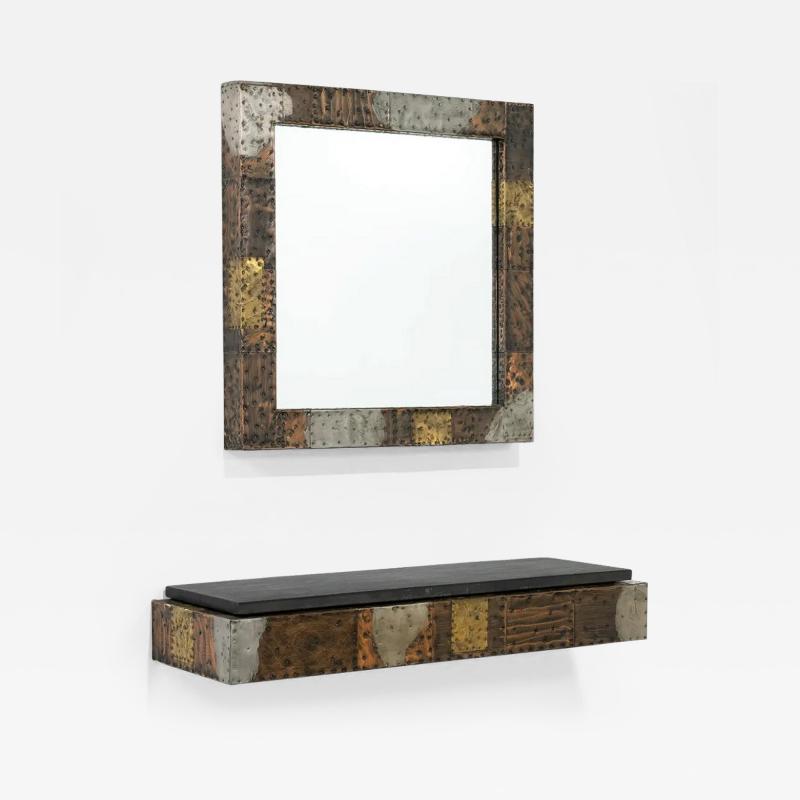 Paul Evans Paul Evans Patchwork Mirror Hanging Shelf