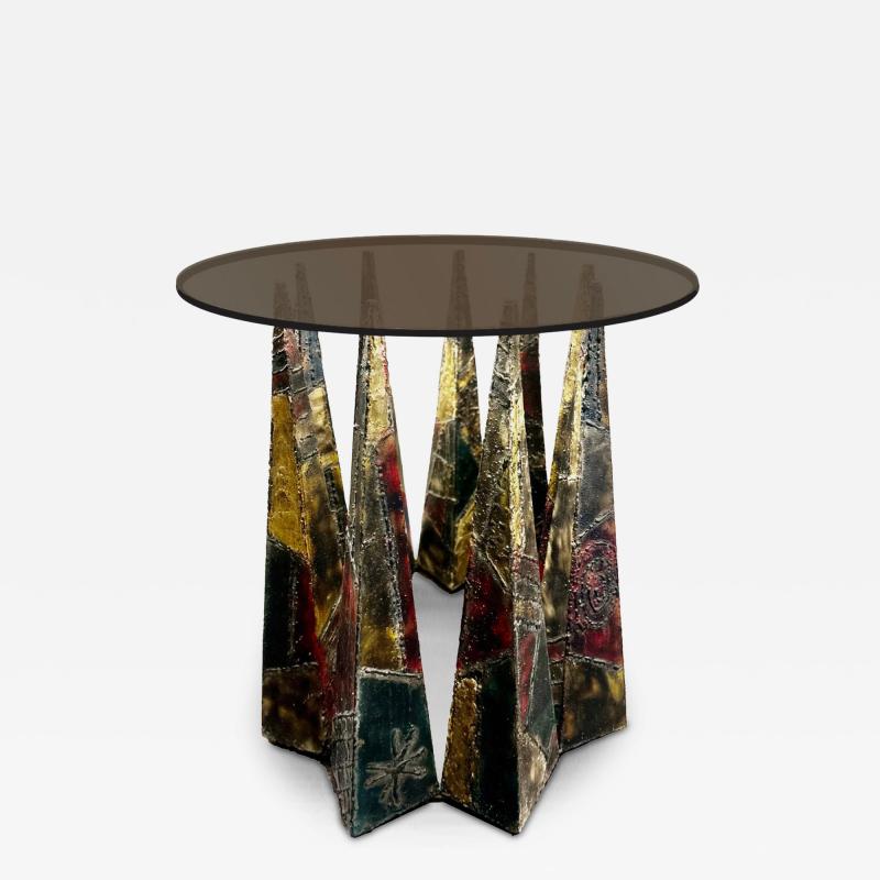 Paul Evans Paul Evans Rare Welded Steel PE 46 Lamp Table 1960s