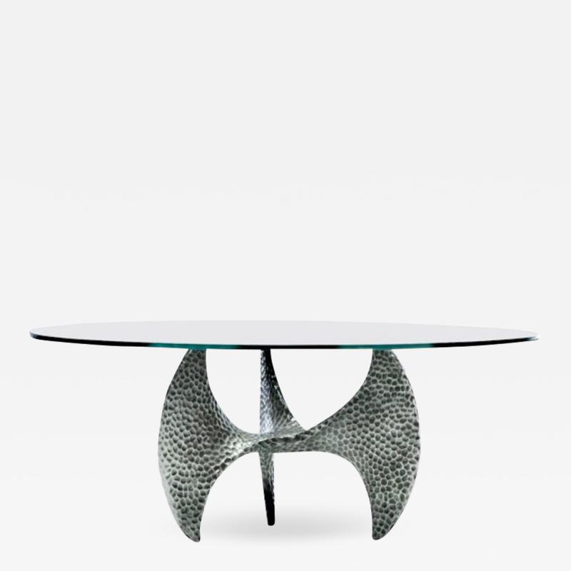 Paul Evans Paul Evans Style Brutalist Propeller Base Coffee Table Stamped 1970
