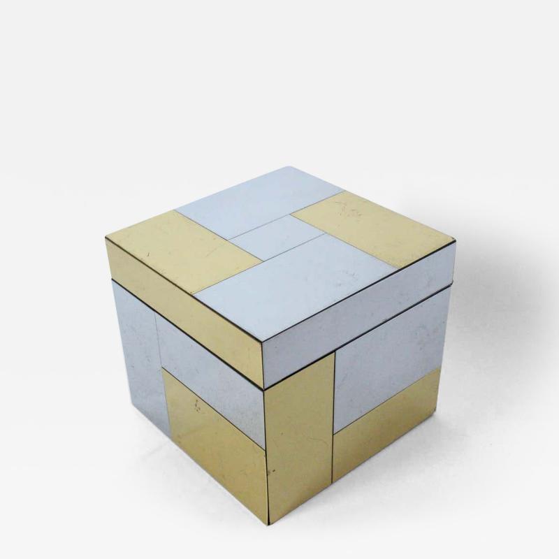 Paul Evans Paul Evans for Directional Cityscape Chrome and Brass Ice Bucket 1970s