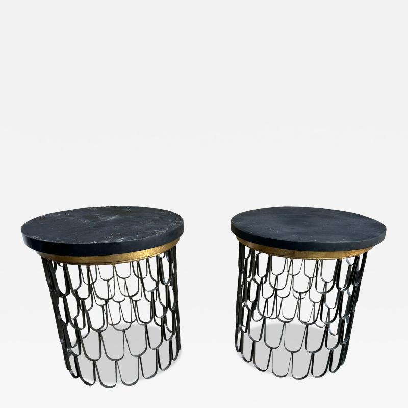 Paul Evans Spectacular Pair Paul Evans Loop Side Table Mid century Modern