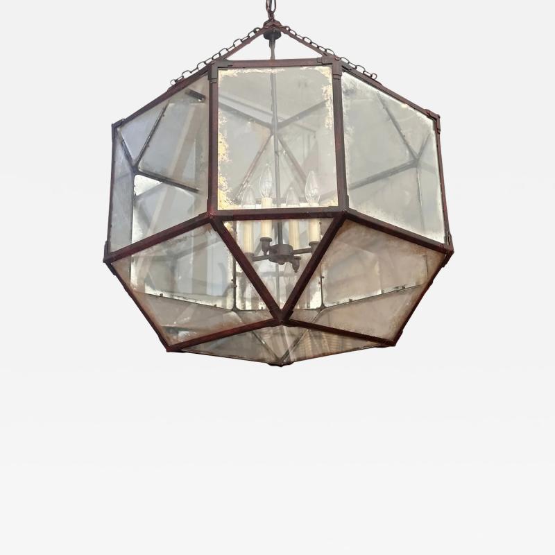 Paul Ferrante Paul Ferrante Octagonal Chandelier W Mercury Glass