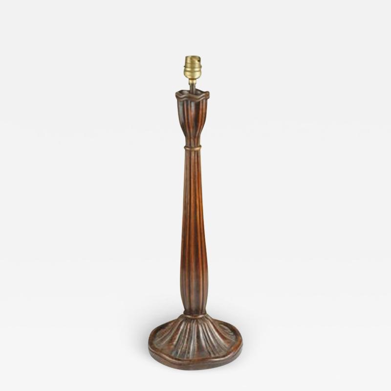 Paul Follot Paul Follot Sculpted Wood Table Lamp 1587