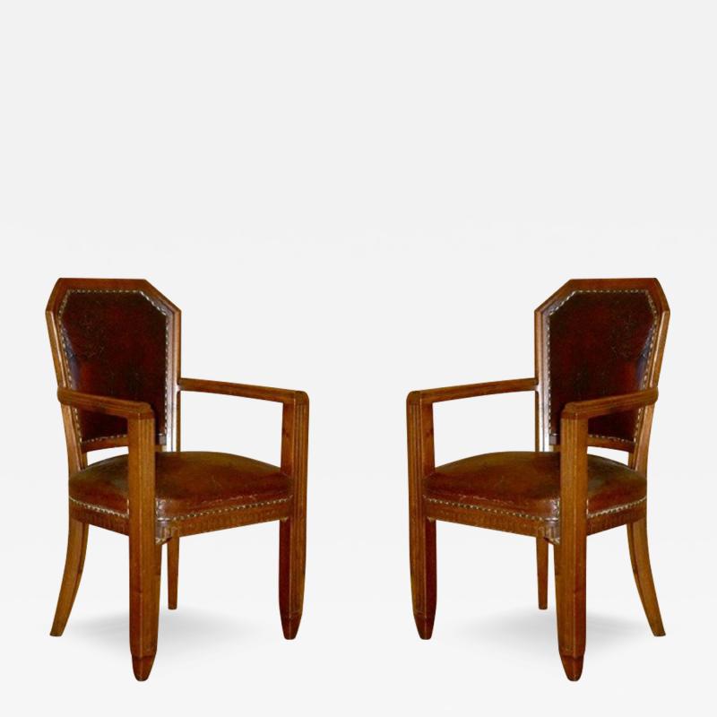 Paul Follot Paul Follot pair of 1925 armchairs