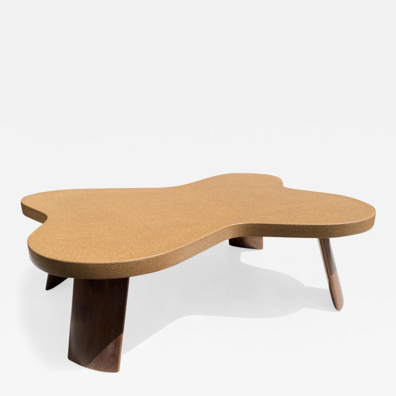 Paul Frankl Cloud Cork and Mahogany Coffee Table