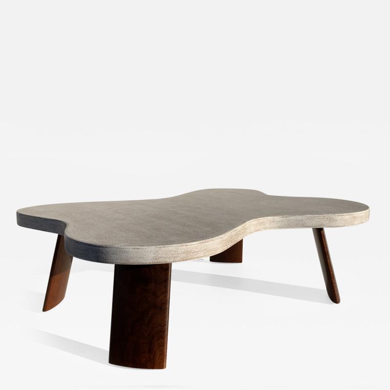 Paul Frankl Cloud Cork and Walnut Coffee Table