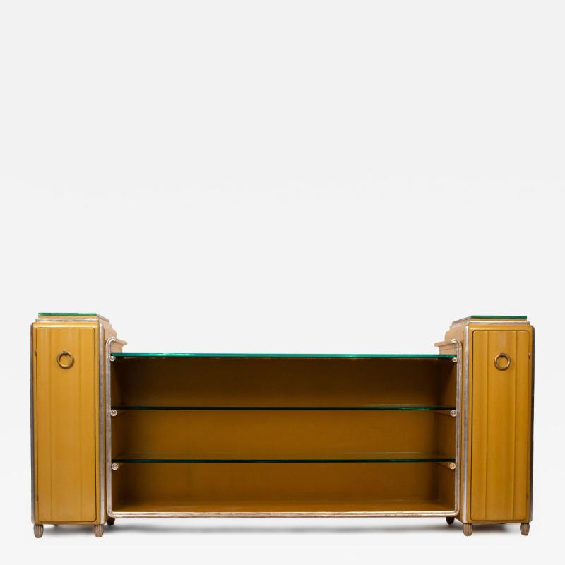Paul Franklin Rare Paul T Frankl Art Deco Lacquered and Silvered Skyscraper Sideboard c 1928