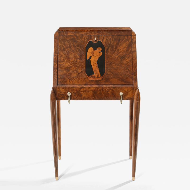 Paul Iribe Paul Iribe attr amboyna burl cabinet secretary desk circa 1920