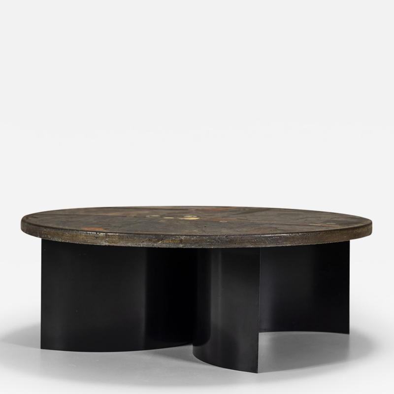 Paul Kingma Round Coffee Table by Paul Kingma The Netherlands 1980