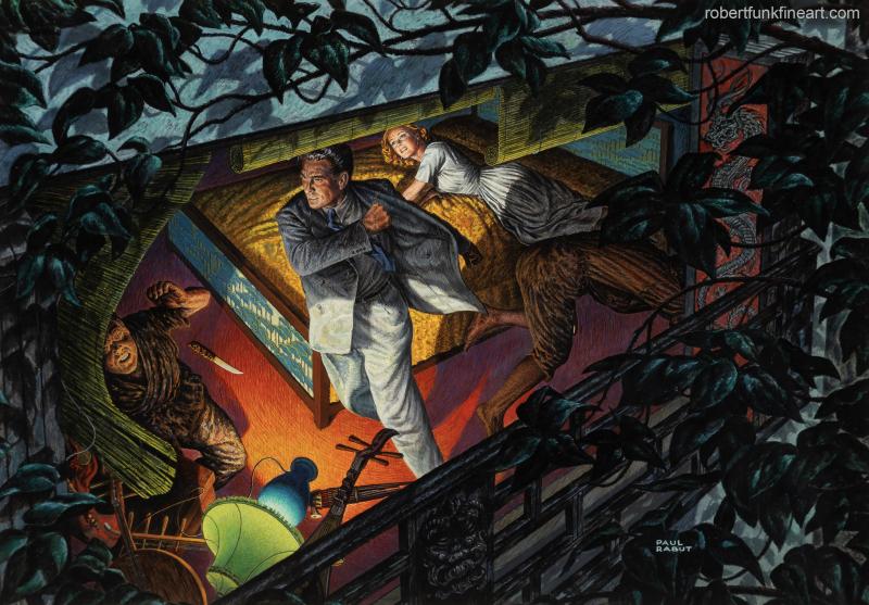 Paul L Rabut Film Noir Original Artwork The Saturday Evening Post interior