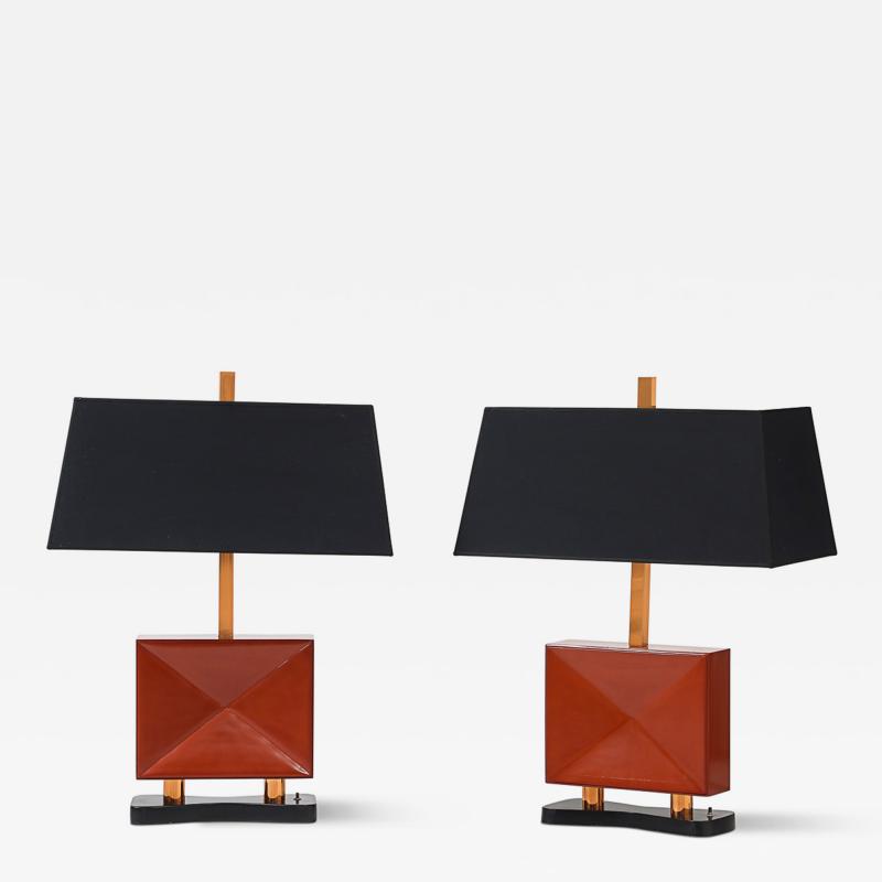 Paul L szl Pair of Custom Table Lamps by Paul L szl 