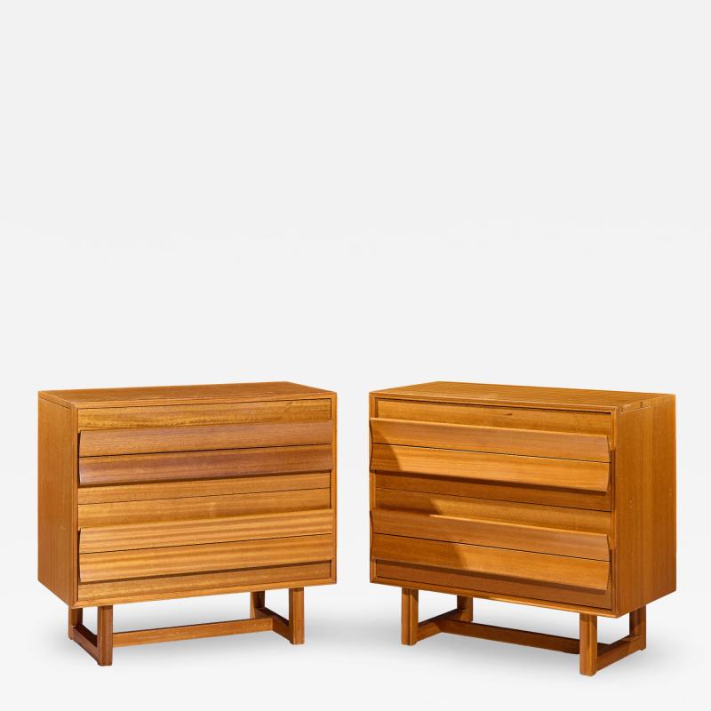 Paul L szl Paul Laszlo for Brown Saltman Mid Century Chest of Drawers Dresser Pair