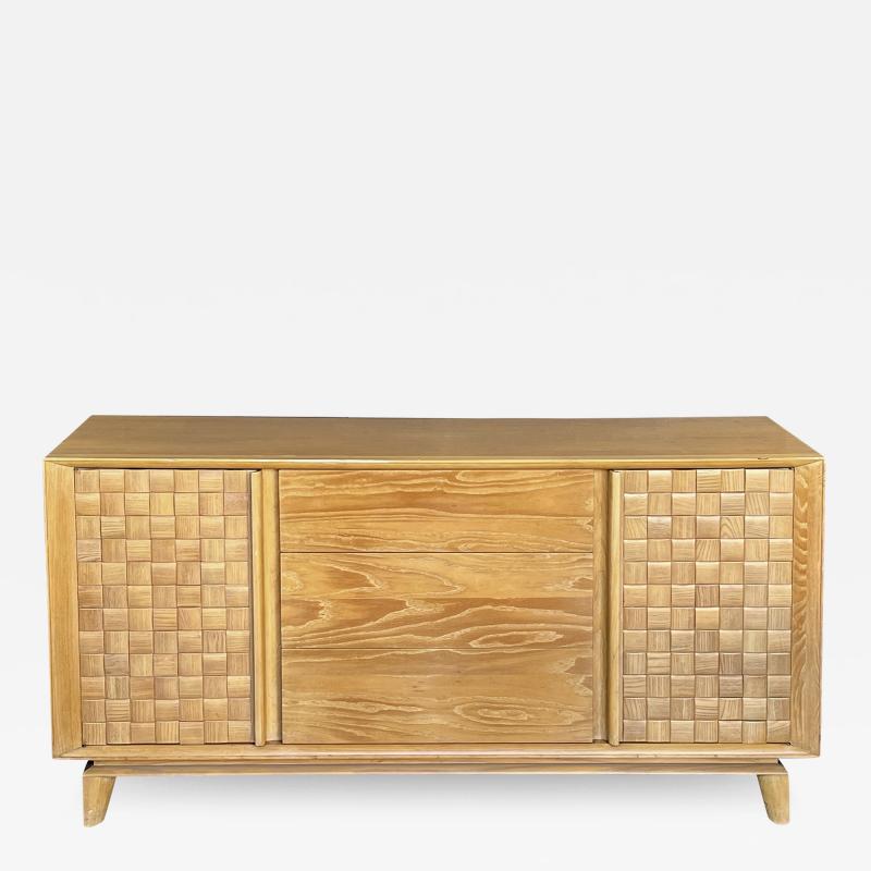 Paul L szl Rare Paul L szl for Brown Saltman Basket Weave Sideboard