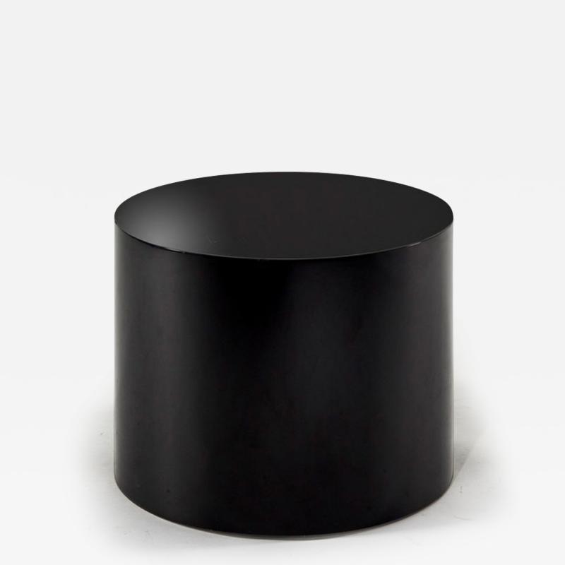 Paul Mayen Black Drum Side End Table 1970