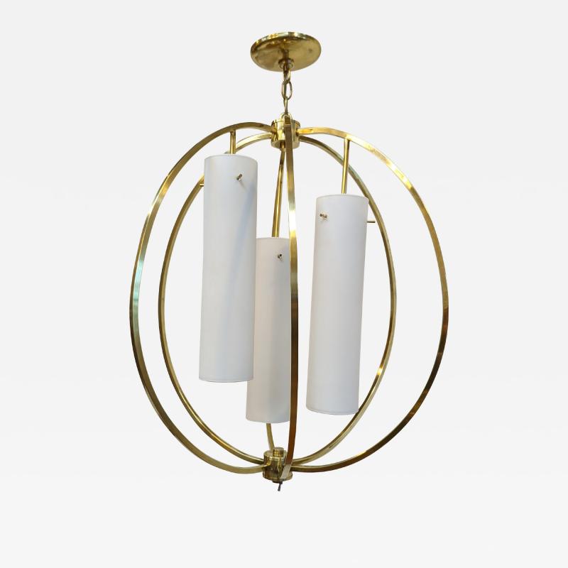 Paul Mayen Mid Century Modern Brass Sphere Chandelier Paul Mayen