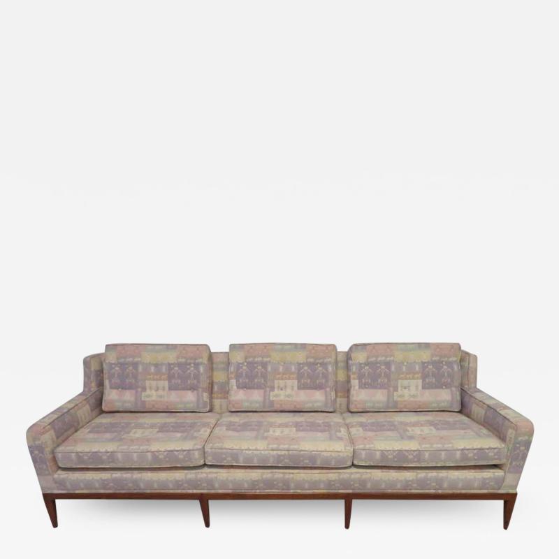 Paul McCobb Handsome Paul McCobb Style Walnut Three Seat Sofa Mid Century Modern