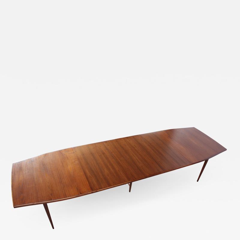 Paul McCobb Large Three Leaf Walnut Dining Table by Paul McCobb for Directional