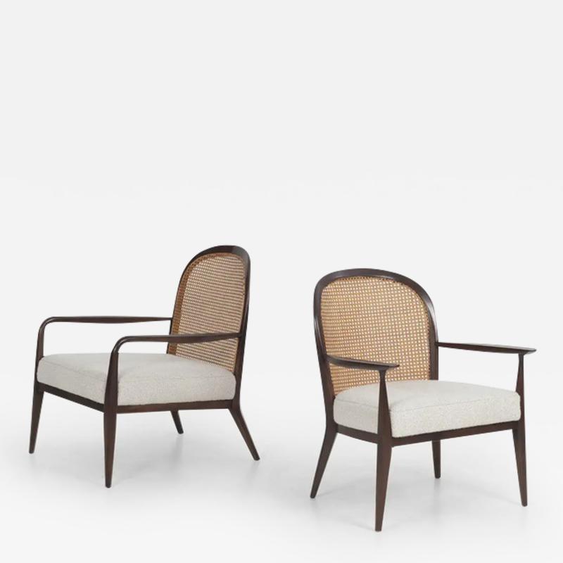Paul McCobb Pair of Paul McCobb Cane Backed Lounge Chairs for Widdicomb