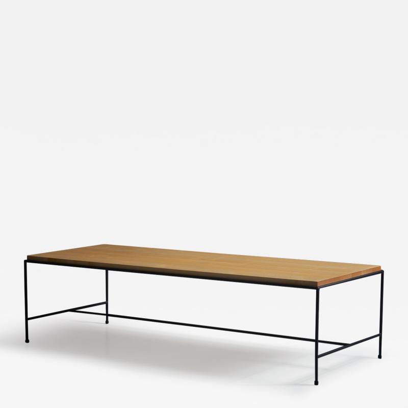 Paul McCobb Paul Cobb Coffee Planner Table in Black Iron and Solid Maple Top by Winchendon