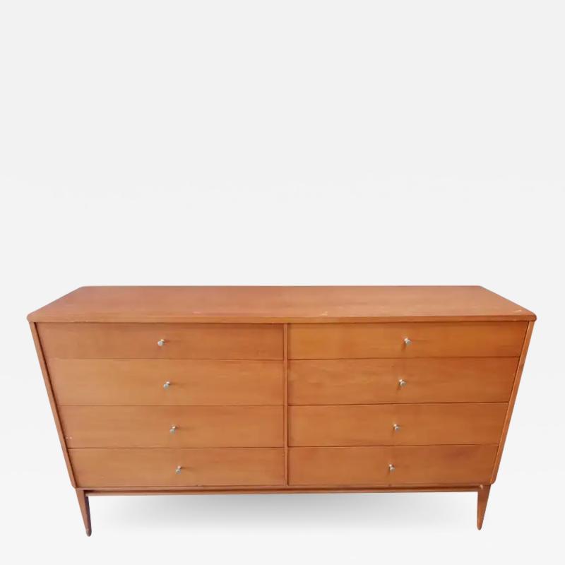 Paul McCobb Paul McCobb Blond 8 Drawer Dresser Cabinet with Original Finish Mid Century Era